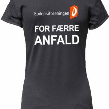 GEPARD Kortrmet Lbe T-shirt - Dame Sort - Epilepsiforeningen