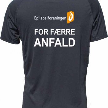GEPARD Kortrmet Lbe T-shirt - Herre Sort - Epilepsiforeningen